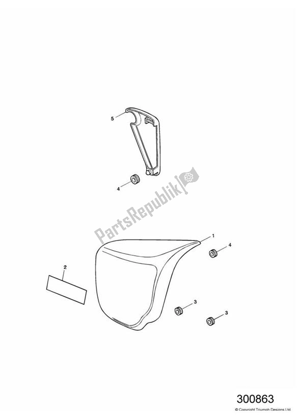All parts for the Bodywork - Side Panels of the Triumph America Carburettor 790 2002 - 2007